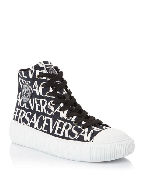 versace monogram high top sneakers|barocco high top greca sneakers.